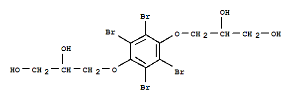 3,3-[(2,3,5,6-tetrabromo-1,4-phenylene)bis(oxy)]bispropane-1,2-diol molecular structure
