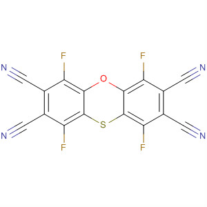 2,3,7,8-Phenoxathiintetracarbonitrile, 1,4,6,9-tetrafluoro- molecular structure