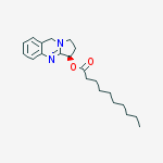 (3R)-1,2,3,9-tetrahydropyrrolo[2,1-b]quinazolin-3-yl decanoate molecular structure
