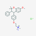 2-[4-(7-methoxy-2,2-dimethyl-3-phenyl-3,4-dihydro-2H-chromen-4-yl)phenoxy]-N,N-dimethylethanaminium chloride