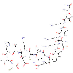 L-Cysteine,L-asparaginyl-L-threonyl-L-lysyl-L-valyl-L-a-aspartyl-L-lysyl-L-lysyl-L-valyl-L-a-glutamyl-L-prolyl-L-lysyl-L-seryl-L-cysteinyl-L-a-aspartyl-L-lysyl-L-threonyl-L-histidyl-L-threonyl- molecular structure