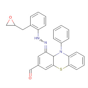 10H-Phenothiazine-3-carboxaldehyde, 10-phenyl-,(oxiranylmethyl)phenylhydrazone molecular structure