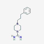 4-(3-phenylpropyl)piperazine-1-carboximidamide molecular structure