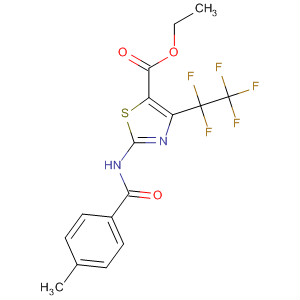 5-Thiazolecarboxylic acid,2-[(4-methylbenzoyl)amino]-4-(pentafluoroethyl)-, ethyl ester molecular structure