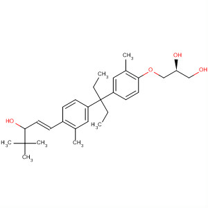 1,2-Propanediol,3-[4-[1-ethyl-1-[4-[(1E)-3-hydroxy-4,4-dimethyl-1-pentenyl]-3-methylphenyl]propyl]-2-methylphenoxy]-, (2S)- molecular structure