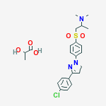 Propanoic acid, 2-hydroxy-, compd. with 1-((4-(3-(4-chlorophenyl)-4,5-dihydro-1H-pyrazol-1-yl)phenyl)sulfonyl)-N,N-dimethyl-2-propanamine (1:1) molecular structure