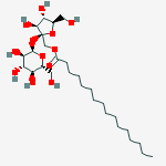 [(2s,3s,4s,5r)-3,4-dihydroxy-5-(hydroxymethyl)-2-[(2r,3r,4s,5s,6r)-3,4,5-trihydroxy-6-(hydroxymethyl)oxan-2-yl]oxyoxolan-2-yl]methyl Hexadecanoate molecular structure
