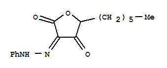 2,3,4(5H)-FURANTRIONE,5-HEXYL-,3-PHENYLHYDRAZONE molecular structure