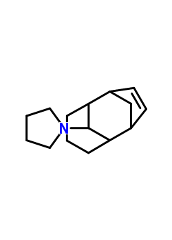 1-(tricyclo[4.3.1.1~2,5~]undec-3-en-10-yl)pyrrolidine molecular structure
