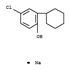 sodium 4-chloro-2-cyclohexylphenolate molecular structure