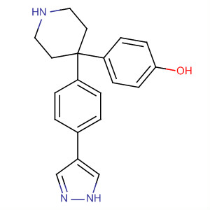 Phenol, 4-[4-[4-(1H-pyrazol-4-yl)phenyl]-4-piperidinyl]- molecular structure