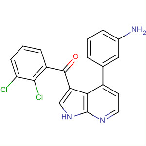 Methanone,[4-(3-aminophenyl)-1H-pyrrolo[2,3-b]pyridin-3-yl](2,3-dichlorophenyl)- molecular structure