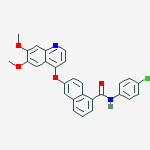 N-(4-Chlorophenyl)-6-[(6,7-dimethoxy-4-quinolinyl)oxy]-1-naphtham ide molecular structure
