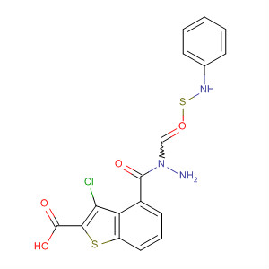 Benzo[b]thiophene-2-carboxylic acid, 3-chloro-,2-[(phenylamino)thioxomethyl]hydrazide molecular structure