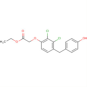 Acetic acid, [2,3-dichloro-4-[(4-hydroxyphenyl)methyl]phenoxy]-, ethylester molecular structure
