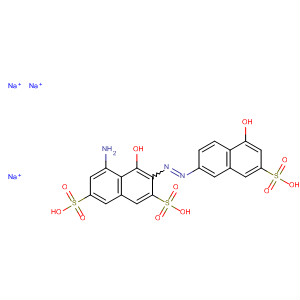 2,7-Naphthalenedisulfonic acid,5-amino-4-hydroxy-3-[(5-hydroxy-7-sulfo-2-naphthalenyl)azo]-, trisodiumsalt molecular structure