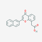 [2-(naphthalen-2-yl)-4-oxo-4H-chromen-8-yl]acetic acid molecular structure