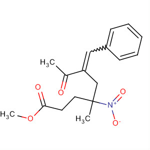 Octanoic acid, 4-methyl-4-nitro-7-oxo-6-(phenylmethylene)-, methylester molecular structure