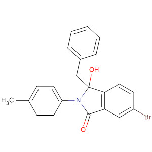 1H-Isoindol-1-one,6-bromo-2,3-dihydro-3-hydroxy-2-(4-methylphenyl)-3-(phenylmethyl)- molecular structure