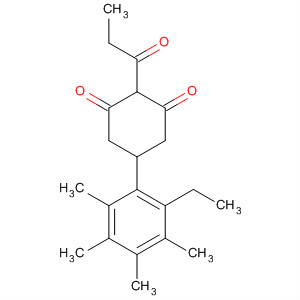 1,3-Cyclohexanedione,5-(2-ethyl-3,4,5,6-tetramethylphenyl)-2-(1-oxopropyl)- molecular structure