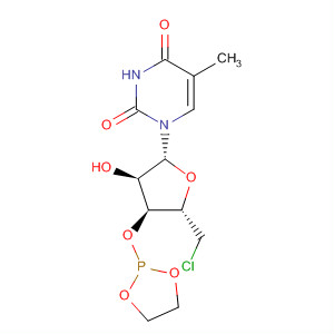 Thymidine, 5'-chloro-5'-deoxy-3'-O-1,3,2-dioxaphospholan-2-yl- molecular structure