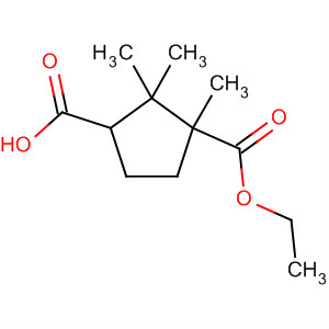 1,3-Cyclopentanedicarboxylic acid, 1,2,2-trimethyl-, 1-ethyl ester, cis- molecular structure