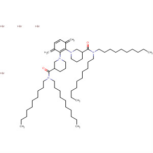 3-Piperidinecarboxamide,1,1'-[1,4-phenylenebis(methylene)]bis[N,N-didecyl-, dihydrobromide molecular structure
