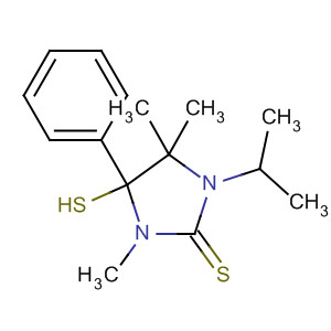 2-Imidazolidinethione,4-mercapto-3,5,5-trimethyl-1-(1-methylethyl)-4-phenyl- molecular structure