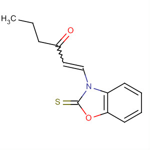 1-Hexen-3-one, 1-(2-thioxo-3(2H)-benzoxazolyl)- molecular structure