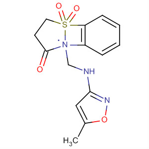 1,2-Benzisothiazol-3(2H)-one, 2-[[(5-methyl-3-isoxazolyl)amino]methyl]-,1,1-dioxide molecular structure