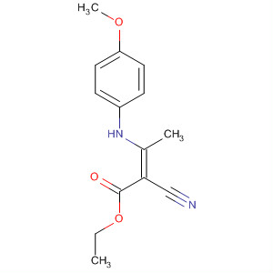 2-Butenoic acid, 2-cyano-3-[(4-methoxyphenyl)amino]-, ethyl ester, (Z)- molecular structure