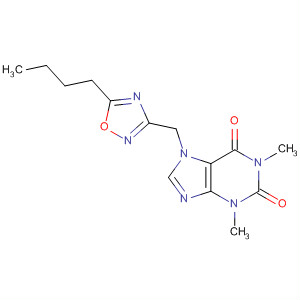 1H-Purine-2,6-dione,7-[(5-butyl-1,2,4-oxadiazol-3-yl)methyl]-3,7-dihydro-1,3-dimethyl- molecular structure