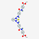 BENZOIC ACID,4,4'-((2-THIOXO-1H-BENZO[D]IMIDAZOLE-1,3(2H)-DIYL)BIS(METHYLENEIMINO-4,1-PHENYLENECARBONYLIMINO))BIS-,DIETHYL ESTER molecular structure