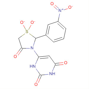 2,4(1H,3H)-Pyrimidinedione,6-[2-(3-nitrophenyl)-1,1-dioxido-4-oxo-3-thiazolidinyl]-