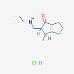3-methyl-2-(propylaminomethyl)-3,4,5,6-tetrahydro-2h-pentalen-1-one;hydrochloride molecular structure