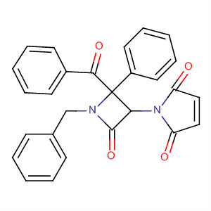 1H-Pyrrole-2,5-dione,1-[2-benzoyl-4-oxo-2-phenyl-1-(phenylmethyl)-3-azetidinyl]- molecular structure