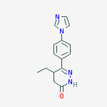 3(2H)-Pyridazinone, 5-ethyl-4,5-dihydro-6-[4-(1H-imidazol-1-yl)phenyl]- molecular structure
