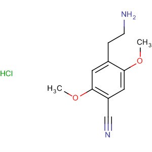 Benzonitrile, 4-(2-aminoethyl)-2,5-dimethoxy-, monohydrochloride molecular structure