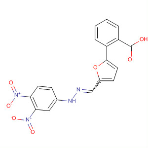 Benzoic acid, 2-[5-[[(3,4-dinitrophenyl)hydrazono]methyl]-2-furanyl]- molecular structure