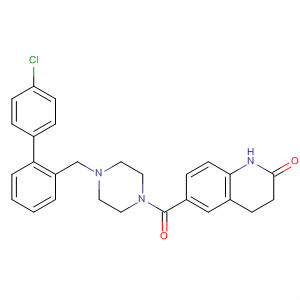 Piperazine,1-[(4-chlorophenyl)phenylmethyl]-4-[(1,2,3,4-tetrahydro-2-oxo-6-quinolinyl)carbonyl]- molecular structure