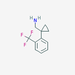 [1-[2-(trifluoromethyl)phenyl]cyclopropyl]methanamine molecular structure
