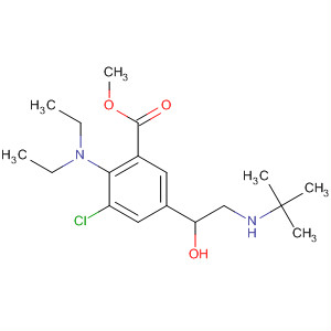 Benzoic acid,3-chloro-2-(diethylamino)-5-[2-[(1,1-dimethylethyl)amino]-1-hydroxyethyl]-, methyl ester molecular structure