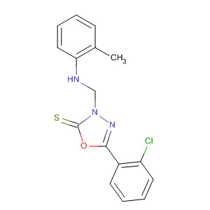1,3,4-Oxadiazole-2(3H)-thione,5-(2-chlorophenyl)-3-[(methylphenylamino)methyl]-