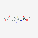 4-Thiazoleacetic  acid,  2-[(ethoxycarbonyl)amino]- molecular structure