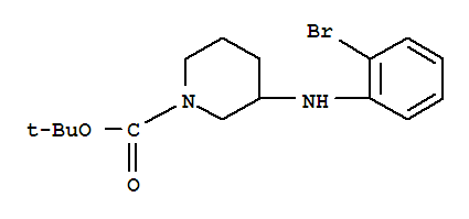 1-BOC-3-(2-BROMO-PHENYLAMINO)-PIPERIDINE molecular structure