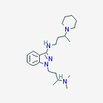 1-[3-(dimethylamino)butyl]-N-(3-piperidin-1-ylbutyl)-1H-indazol-3-amine molecular structure