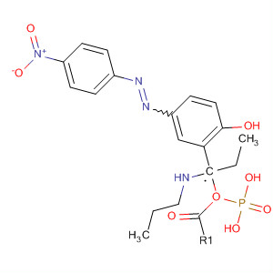 Phosphonic acid,[[2-hydroxy-5-[(4-nitrophenyl)azo]phenyl](propylamino)methyl]-,monoethyl ester molecular structure