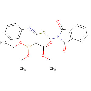 Propanoic acid,2-(diethoxyphosphinyl)-3-[[(1,3-dihydro-1,3-dioxo-2H-isoindol-2-yl)methyl]thio]-3-(phenylimino)-, ethyl ester, (E)-