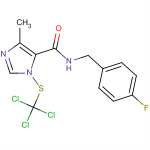 1H-Imidazole-5-carboxamide,N-[(4-fluorophenyl)methyl]-4-methyl-1-[(trichloromethyl)thio]- molecular structure