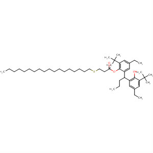 Propanoic acid, 3-(octadecylthio)-,2-(1,1-dimethylethyl)-6-[1-[3-(1,1-dimethylethyl)-5-ethyl-2-hydroxyphenyl]butyl]-4-ethylphenyl ester molecular structure